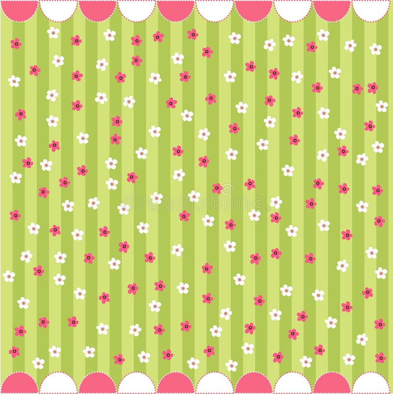 Reticolo floreale senza giunte, scheda del bambino royalty illustrazione gratis Reticolo floreale senza giunte, scheda del bambino royalty illustrazione gratis