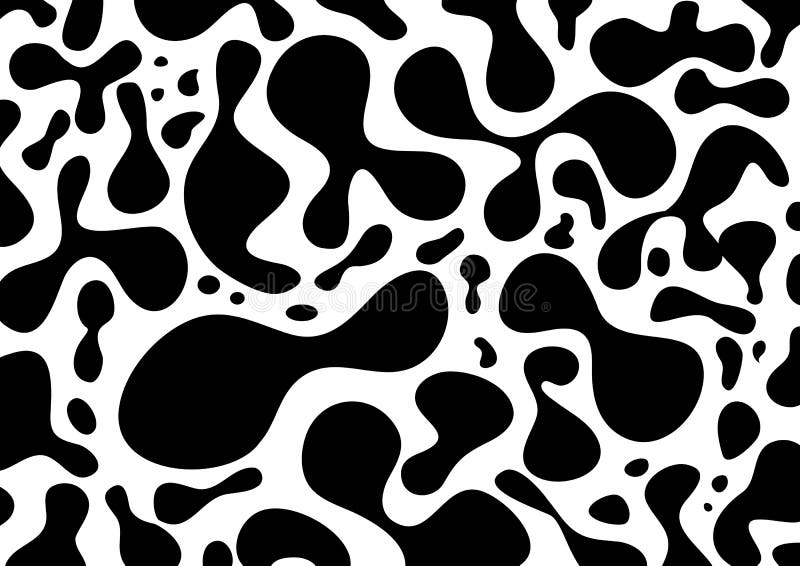 Motivo organico, bianco e nero illustrazione di stock