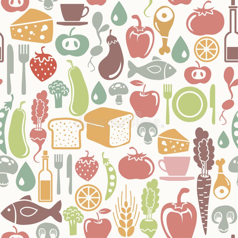 Modello sano dell'alimento royalty illustrazione gratis Modello sano dell'alimento royalty illustrazione gratis