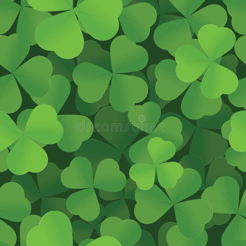 Reticolo senza cuciture del fondo dell'acetosella del giorno di St Patrick royalty illustrazione gratis Reticolo senza cuciture del fondo dell'acetosella del giorno di St Patrick royalty illustrazione gratis