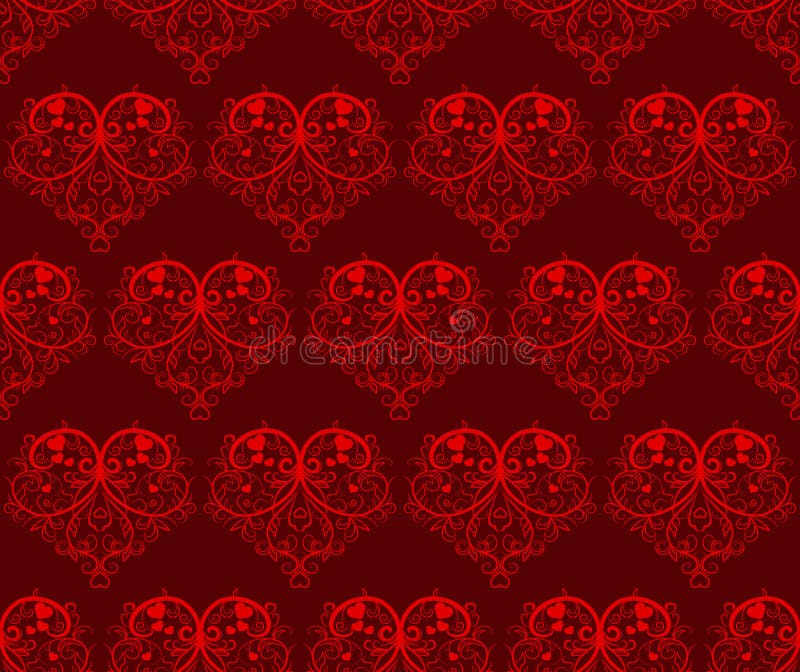 Reticolo senza giunte con i cuori illustrazione di stock Reticolo senza giunte con i cuori illustrazione di stock