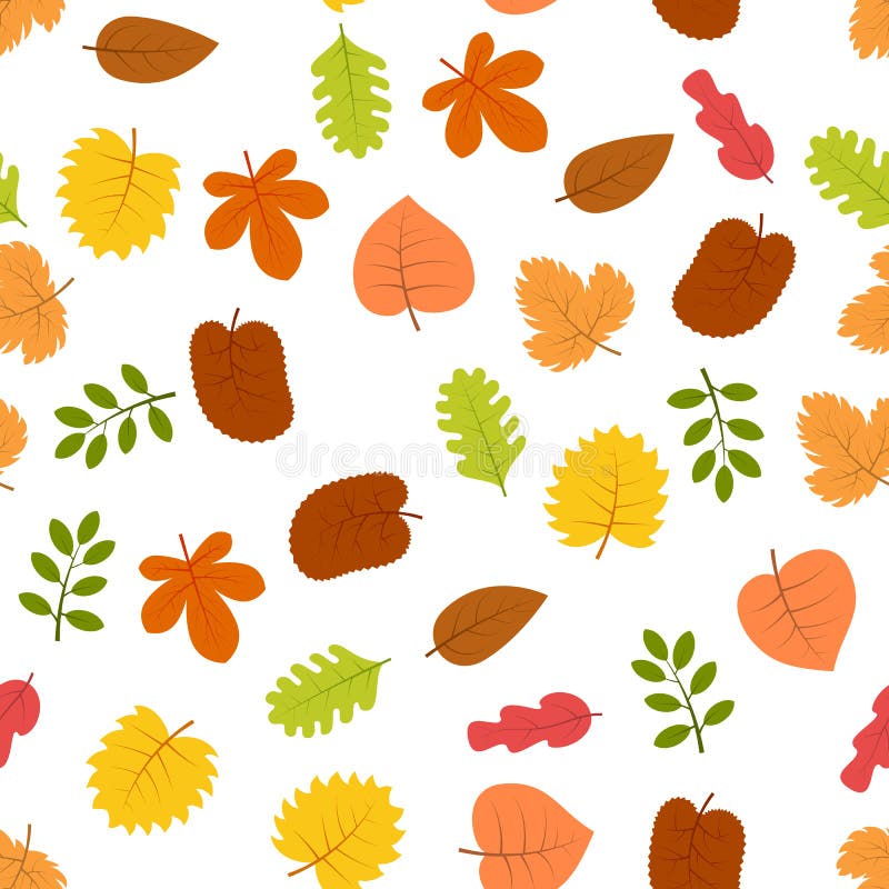 Reticolo senza giunte con i fogli di autunno illustrazione di stock Reticolo senza giunte con i fogli di autunno illustrazione di stock