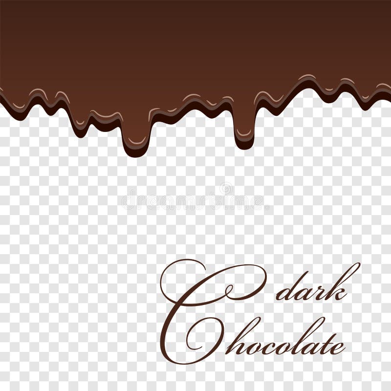 Reticolo senza giunte del cioccolato Il cioccolato fondente del gocciolamento ha isolato il fondo trasparente bianco Alimento di