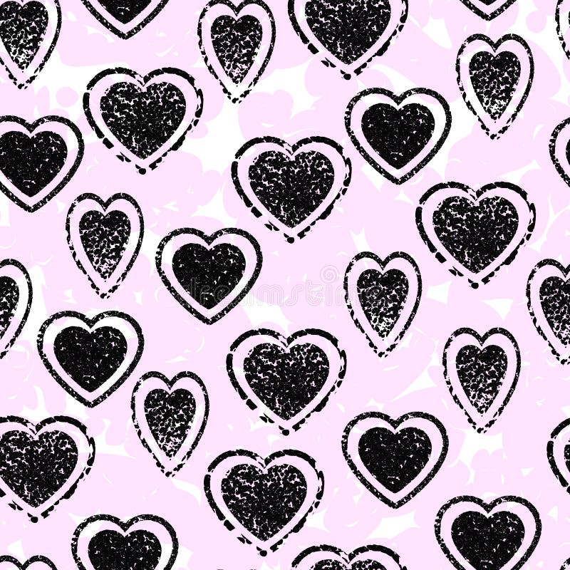 Reticolo senza giunte del cuore Sfuocature ottimistiche illustrazione di stock Reticolo senza giunte del cuore Sfuocature ottimistiche illustrazione di stock