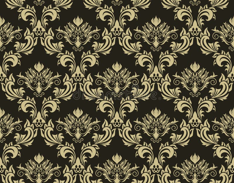 Reticolo senza giunte del damasco royalty illustrazione gratis Reticolo senza giunte del damasco royalty illustrazione gratis