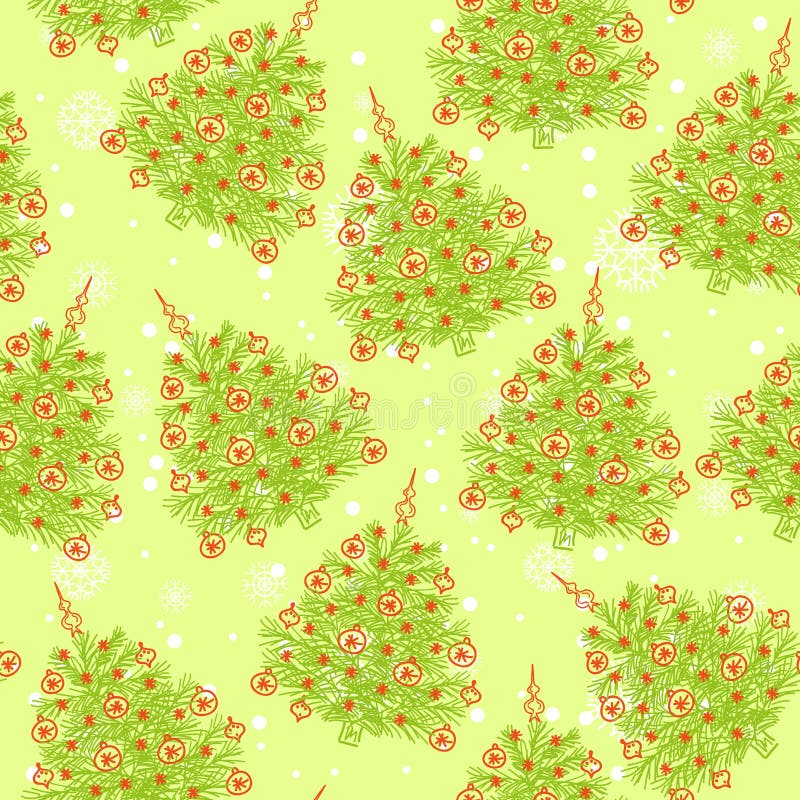 Reticolo senza giunte dell'albero di Natale royalty illustrazione gratis Reticolo senza giunte dell'albero di Natale royalty illustrazione gratis