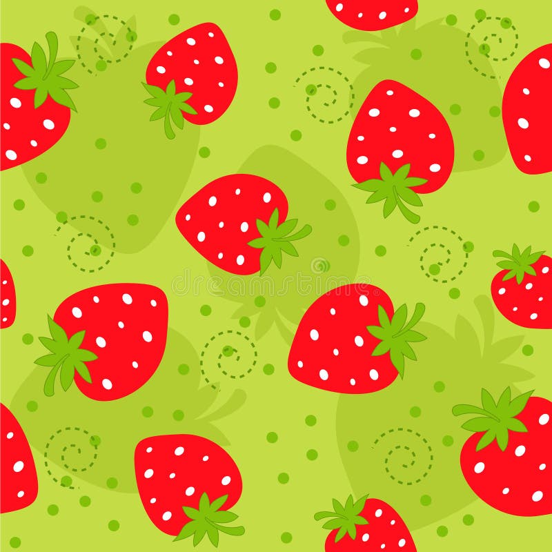 Reticolo senza giunte della fragola illustrazione vettoriale Reticolo senza giunte della fragola illustrazione vettoriale