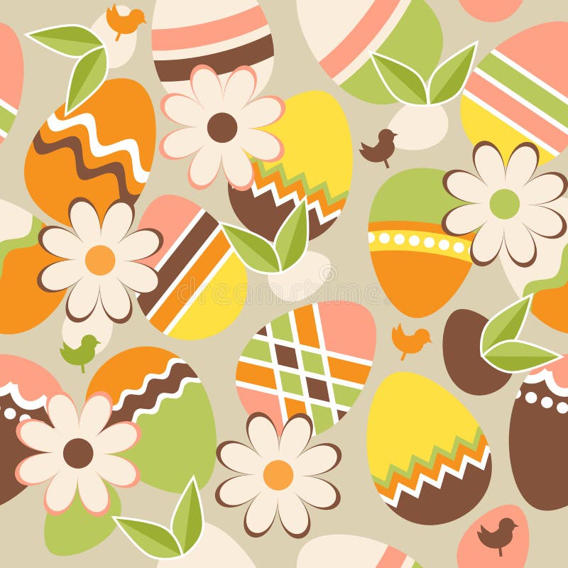 Reticolo senza giunte di pasqua con le uova illustrazione di stock Reticolo senza giunte di pasqua con le uova illustrazione di stock