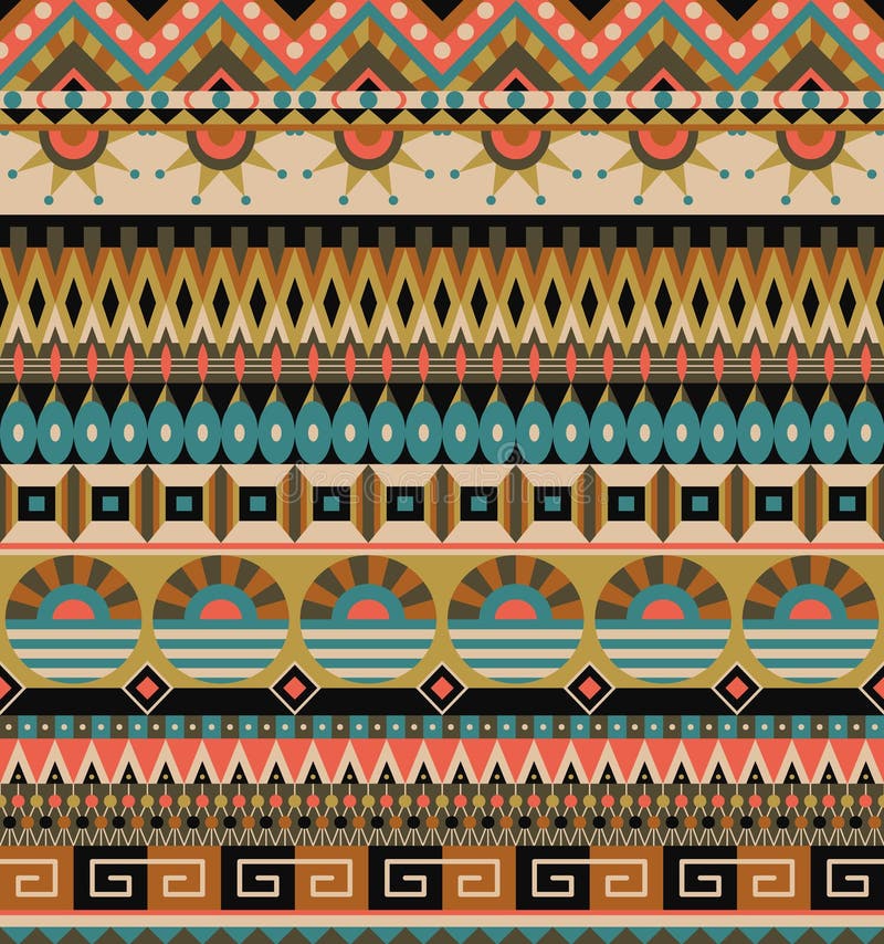 Reticolo senza giunte etnico Ornamento tribale geometrico Stile piega Priorità bassa astratta variopinta royalty illustrazione gratis Reticolo senza giunte etnico Ornamento tribale geometrico Stile piega Priorità bassa astratta variopinta royalty illustrazione gratis