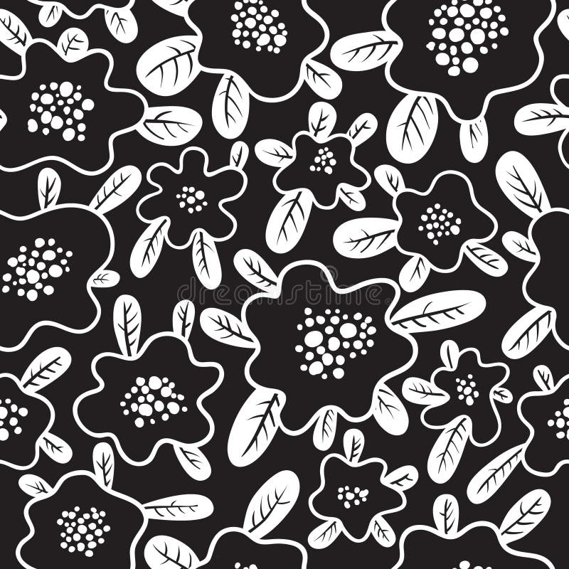 Reticolo senza giunte floreale Il fondo con l'estratto sveglio fiorisce la a illustrazione di stock Reticolo senza giunte floreale Il fondo con l'estratto sveglio fiorisce la a illustrazione di stock