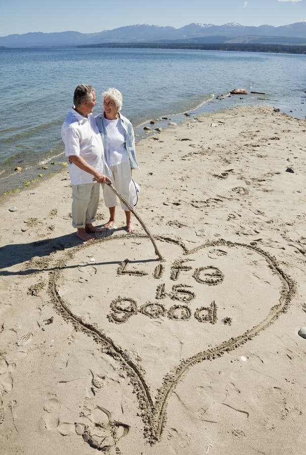 Retired Couple on Beach