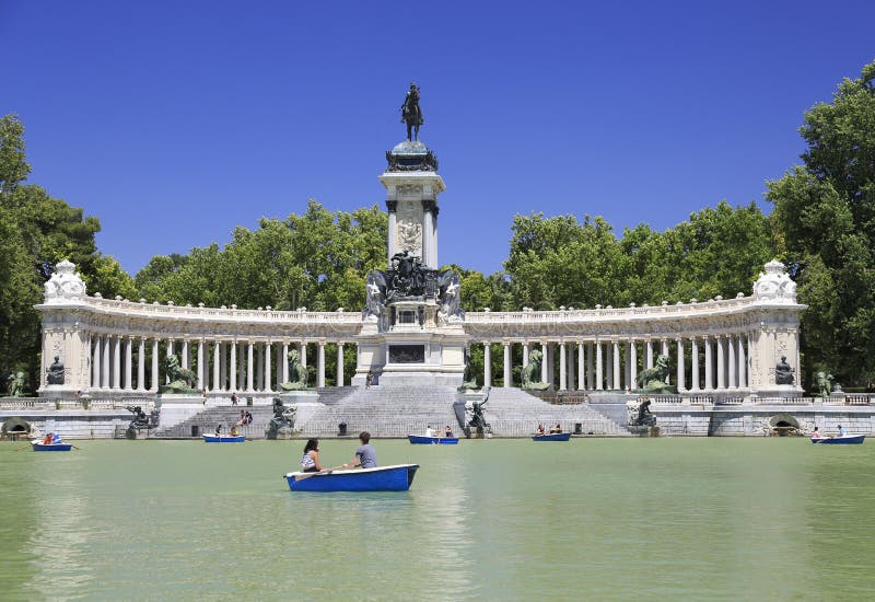 Retiro Park in Madrid, Spain