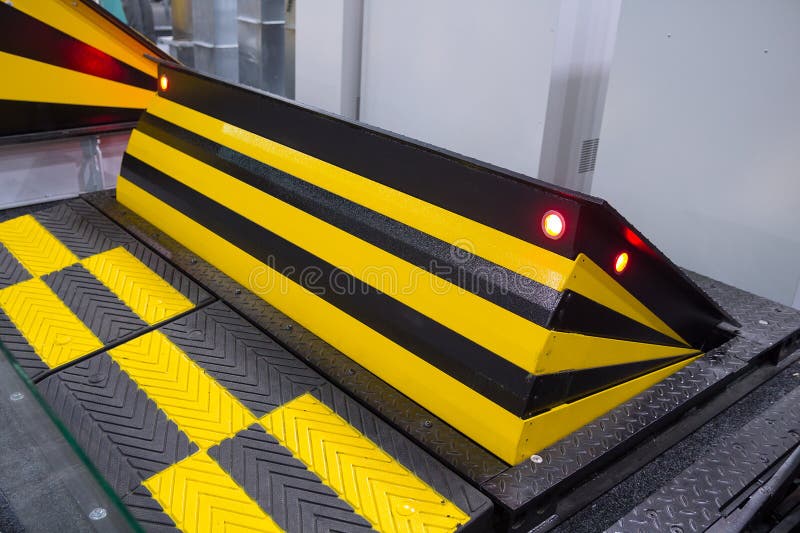 Retractable Barrier Motion Closeup of Vehicles Stock Image Image of