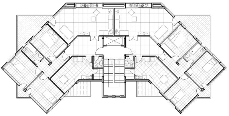 Retrait architectural illustration de vecteur Retrait architectural illustration de vecteur