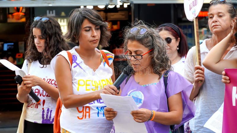 Turkey`s withdrawal from the Istanbul Convention was unanimously approved by the 10th Chamber of the Council of State on July 19.  Izmir Women`s Assembly of Confederation of Public Workers` Unions was protested the decision with banners and slogans. Turkey`s withdrawal from the Istanbul Convention was unanimously approved by the 10th Chamber of the Council of State on July 19.  Izmir Women`s Assembly of Confederation of Public Workers` Unions was protested the decision with banners and slogans.