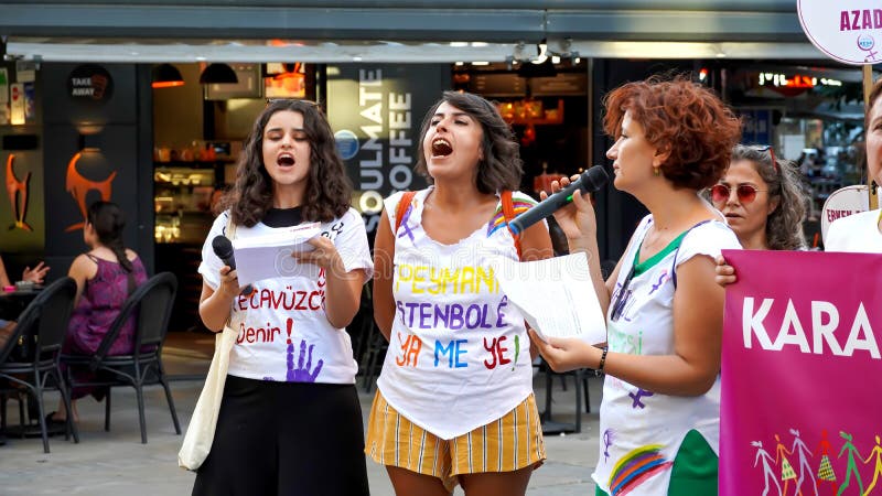 Turkey`s withdrawal from the Istanbul Convention was unanimously approved by the 10th Chamber of the Council of State on July 19.  Izmir Women`s Assembly of Confederation of Public Workers` Unions was protested the decision with banners and slogans. Turkey`s withdrawal from the Istanbul Convention was unanimously approved by the 10th Chamber of the Council of State on July 19.  Izmir Women`s Assembly of Confederation of Public Workers` Unions was protested the decision with banners and slogans.