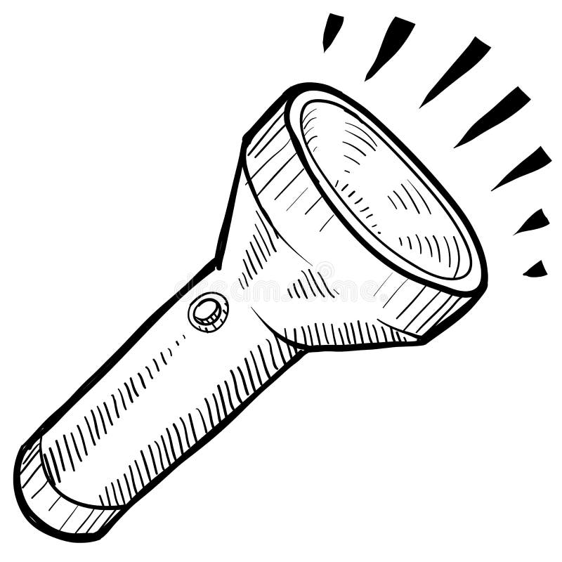 Lampe-torche illustration de vecteur. Illustration du torche - 26975400