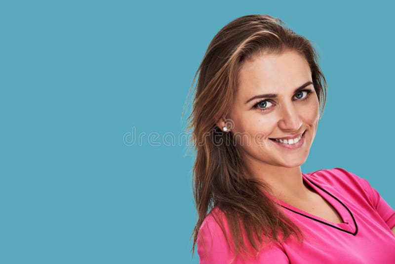 Retrato bonito de la aptitud de la muchacha imagenes de archivo