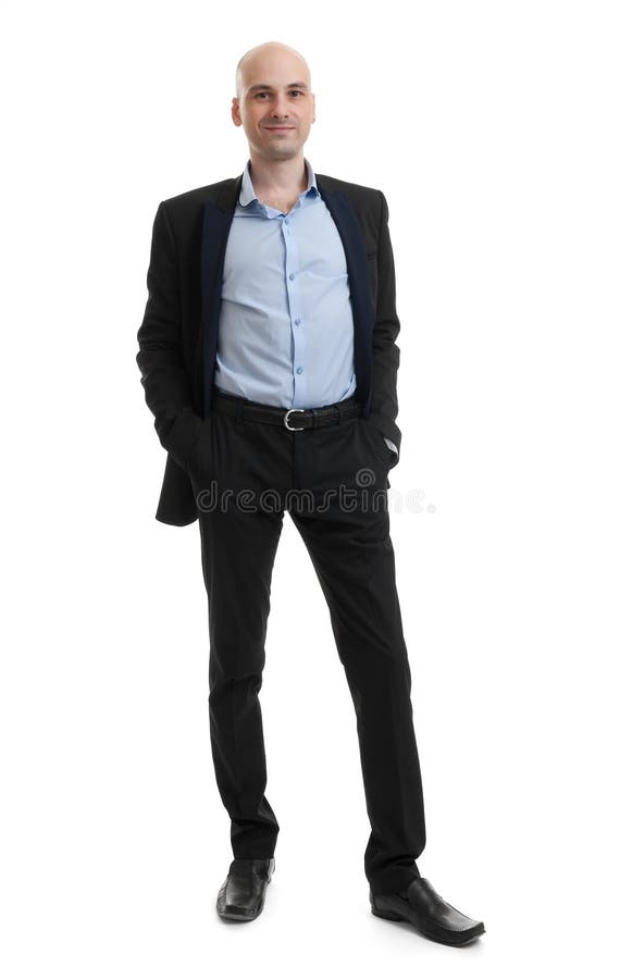 Retrato cheio do comprimento de um homem de negócios imagem de stock royalty free Retrato cheio do comprimento de um homem de negócios imagem de stock royalty free