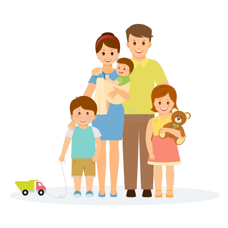 Retrato da família ilustração do vetor Retrato da família ilustração do vetor