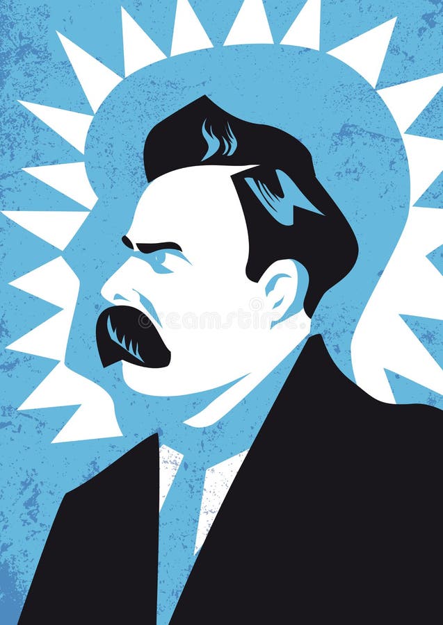 Retrato da ilustração do vetor de Friedrich Wilhelm Nietzsche