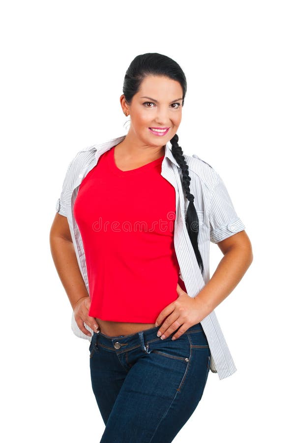 Retrato da mulher ocasional imagem de stock royalty free Retrato da mulher ocasional imagem de stock royalty free