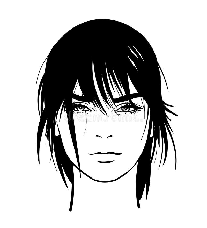 Linha artística Desenho Anime preto e branco, Lineart, branco