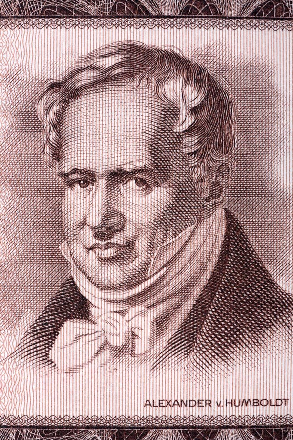 Retrato de Alexander von Humboldt del dinero alemán viejo fotos de archivo libres de regalías Retrato de Alexander von Humboldt del dinero alemán viejo fotos de archivo libres de regalías