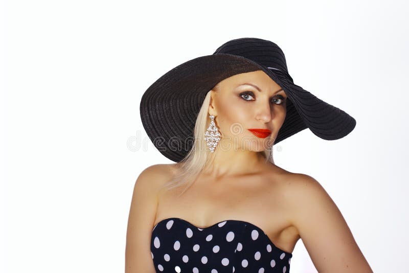 Retrato de la moda de una mujer imágenes de archivo libres de regalías Retrato de la moda de una mujer imágenes de archivo libres de regalías
