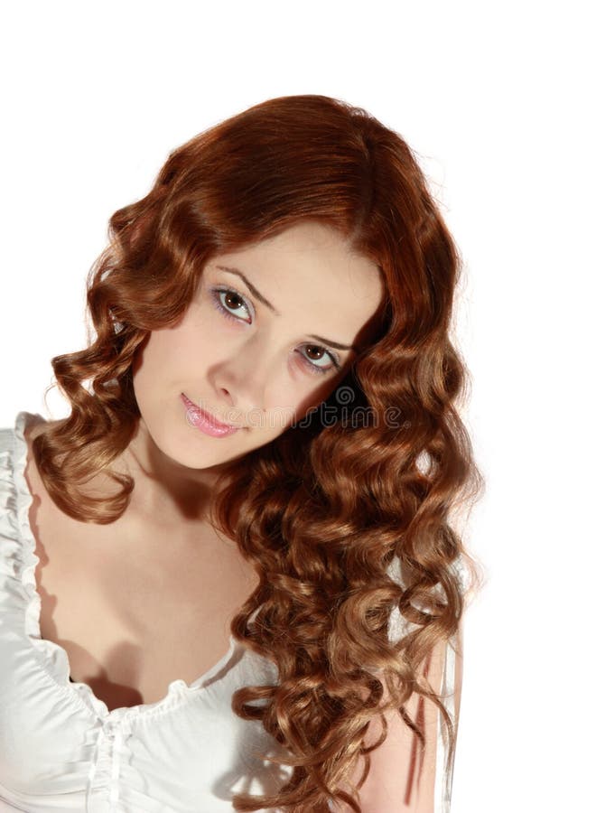 Retrato de la muchacha de pelo largo imágenes de archivo libres de regalías Retrato de la muchacha de pelo largo imágenes de archivo libres de regalías