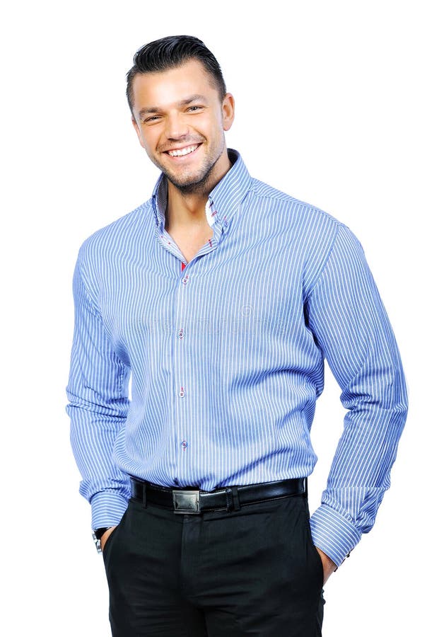 Retrato de moda de un lindo hombre guapo imagen de archivo