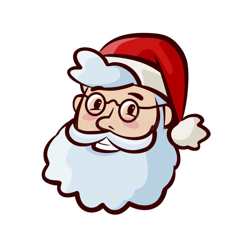 Retrato de Santa Claus linda feliz en sombrero La Navidad, símbolo de Navidad Ilustración del vector de la historieta ilustración del vector Retrato de Santa Claus linda feliz en sombrero La Navidad, símbolo de Navidad Ilustración del vector de la historieta ilustración del vector