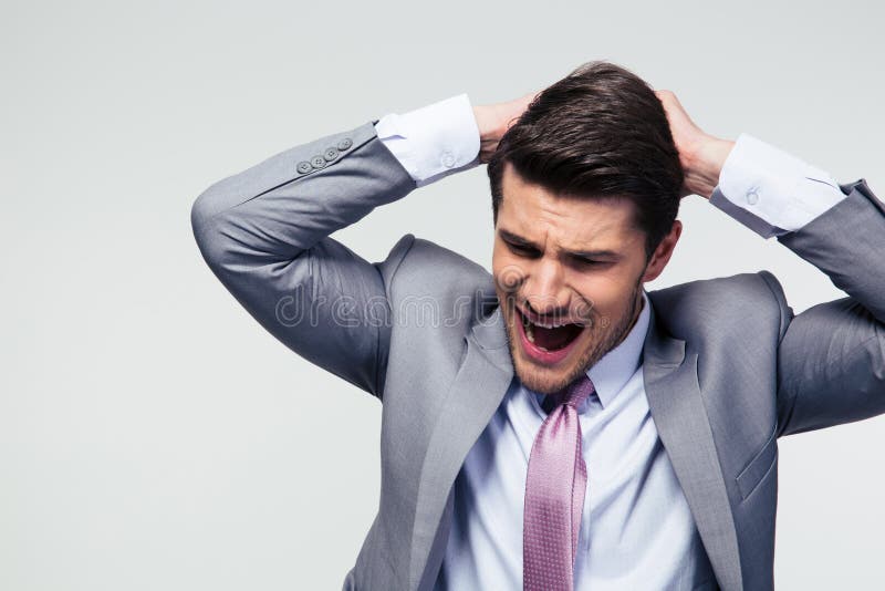 Retrato de um homem de negócios dissapointed foto de stock Retrato de um homem de negócios dissapointed foto de stock