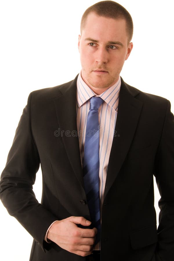 Retrato de um homem de negócios novo foto de stock royalty free