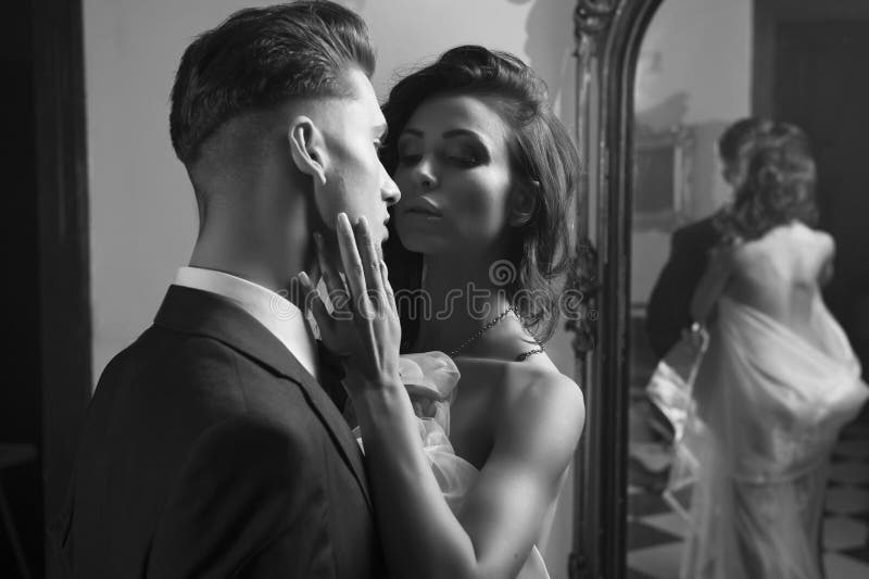 Retrato de um casal fotografia de stock