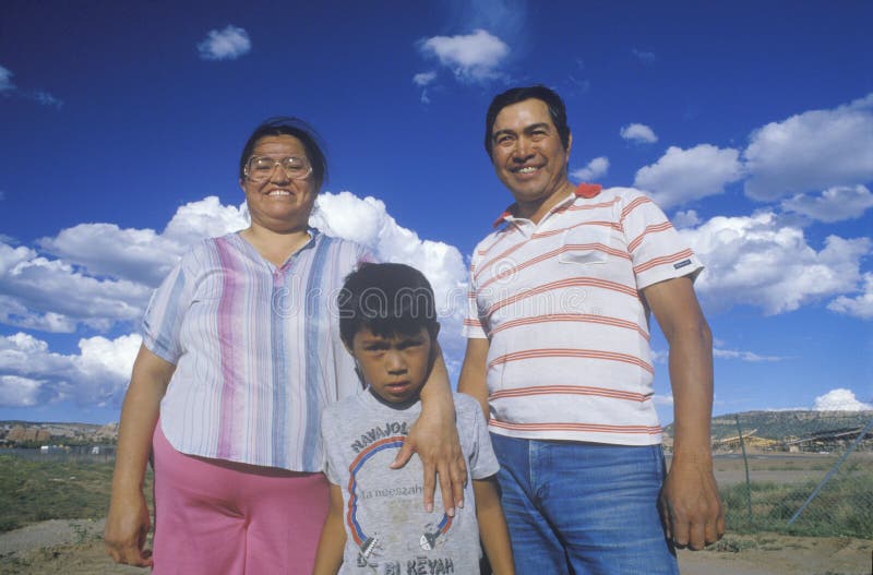 Retrato de uma família do Navajo