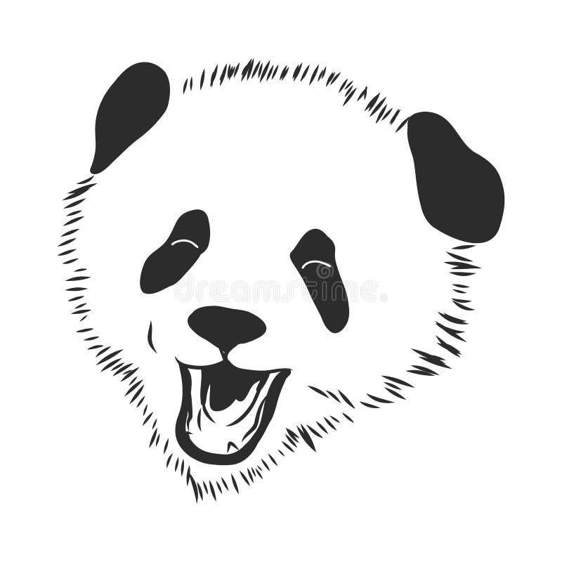 Urso panda desenho realista