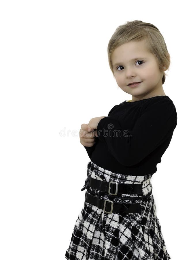 Retrato de uma rapariga bonito no branco foto de stock royalty free Retrato de uma rapariga bonito no branco foto de stock royalty free