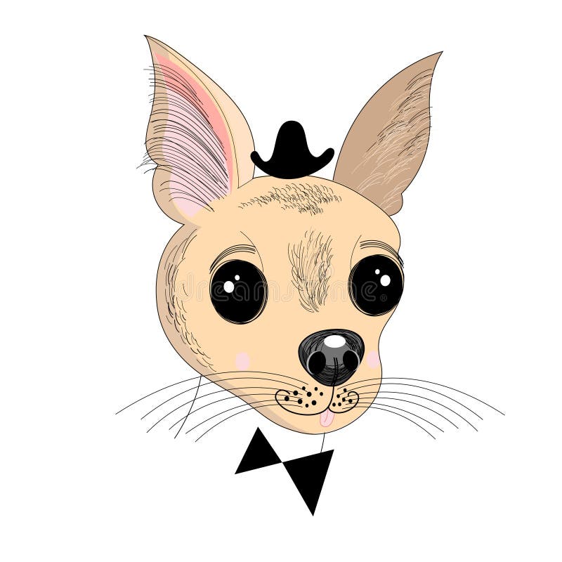 Retrato de un inconformista del pequeño perro libre illustration Retrato de un inconformista del pequeño perro libre illustration