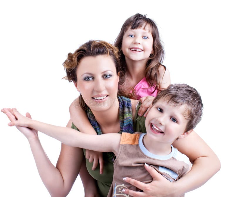Retrato de una familia feliz sana, atractiva foto de archivo libre de regalías Retrato de una familia feliz sana, atractiva foto de archivo libre de regalías