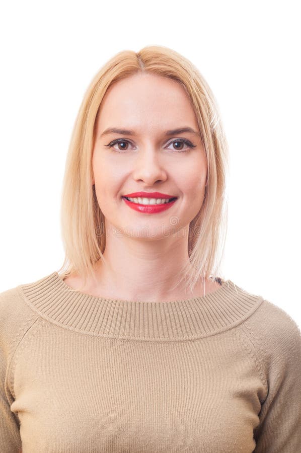 Retrato de una mujer rubia hermosa foto de archivo Retrato de una mujer rubia hermosa foto de archivo