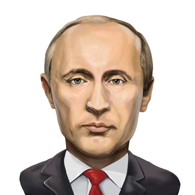 Retrato de Vladimir Putin, presidente da Federação Russa