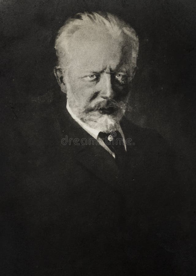 Retrato del compositor ruso Pyotr Ilyich Tchaikovsky