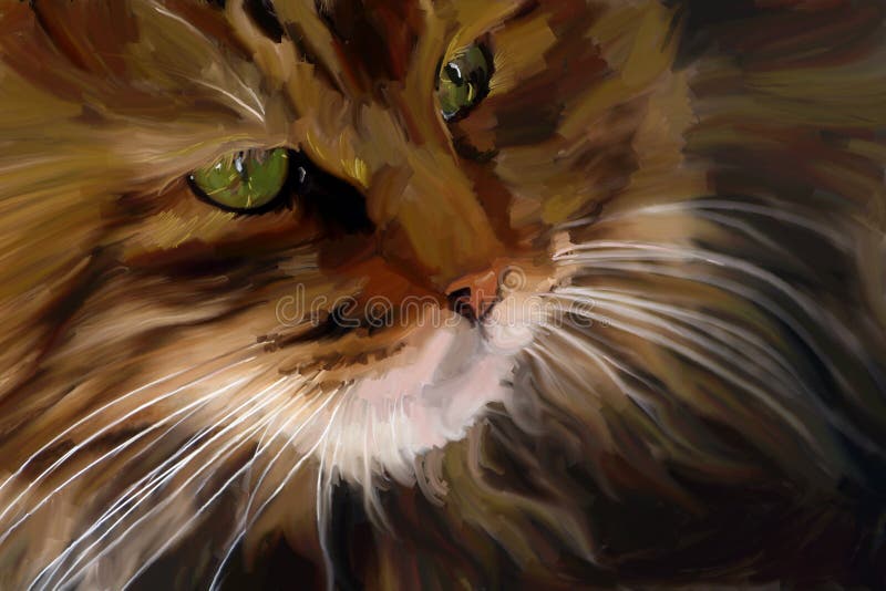Retrato del gato ilustración del vector Retrato del gato ilustración del vector