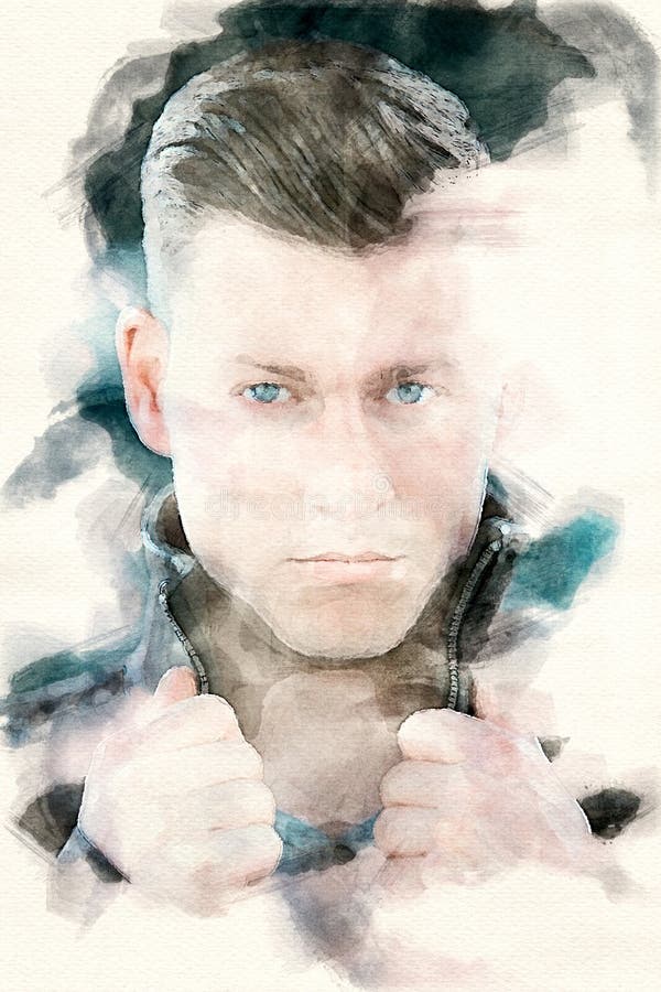 Retrato del hombre joven rubio hermoso libre illustration Retrato del hombre joven rubio hermoso libre illustration