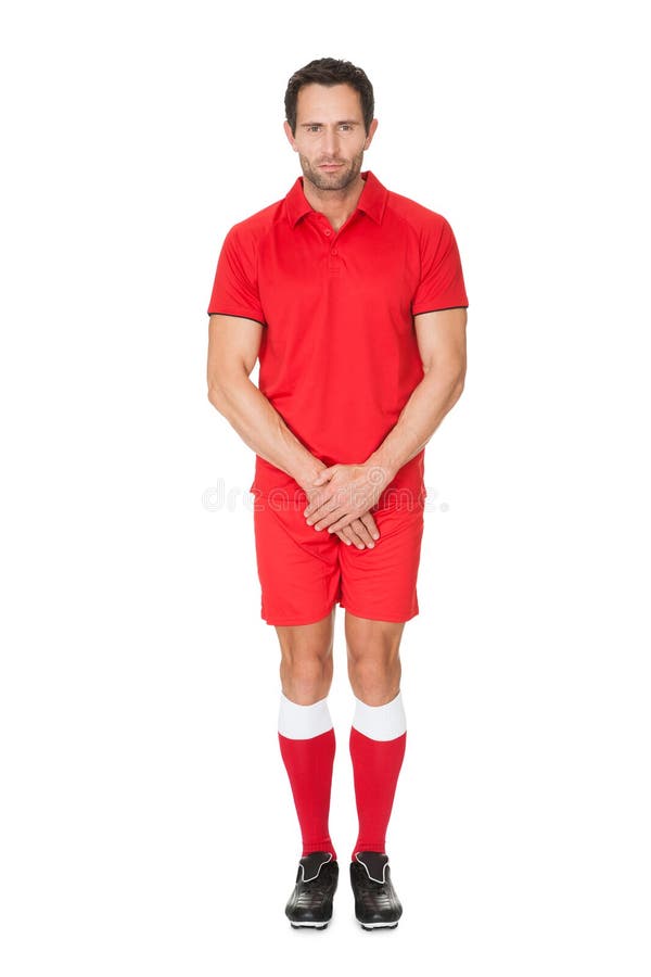 Retrato del jugador de fútbol imagenes de archivo Retrato del jugador de fútbol imagenes de archivo