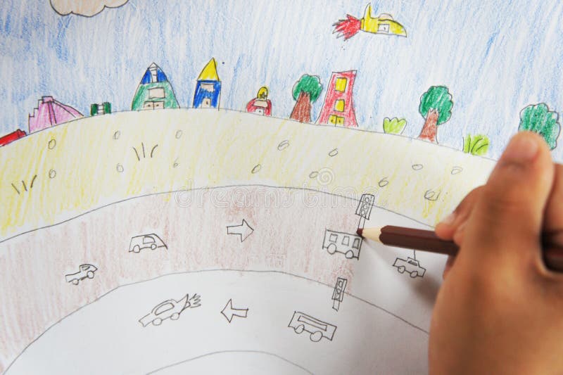 A Pintura Da Criança De Crianças Do Jogo Do Poço Da Imaginação Junto Foto  de Stock - Imagem de feliz, pessoa: 41518540