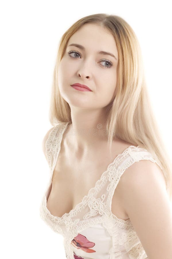 Retrato de estúdio de rapariga fotografia de stock