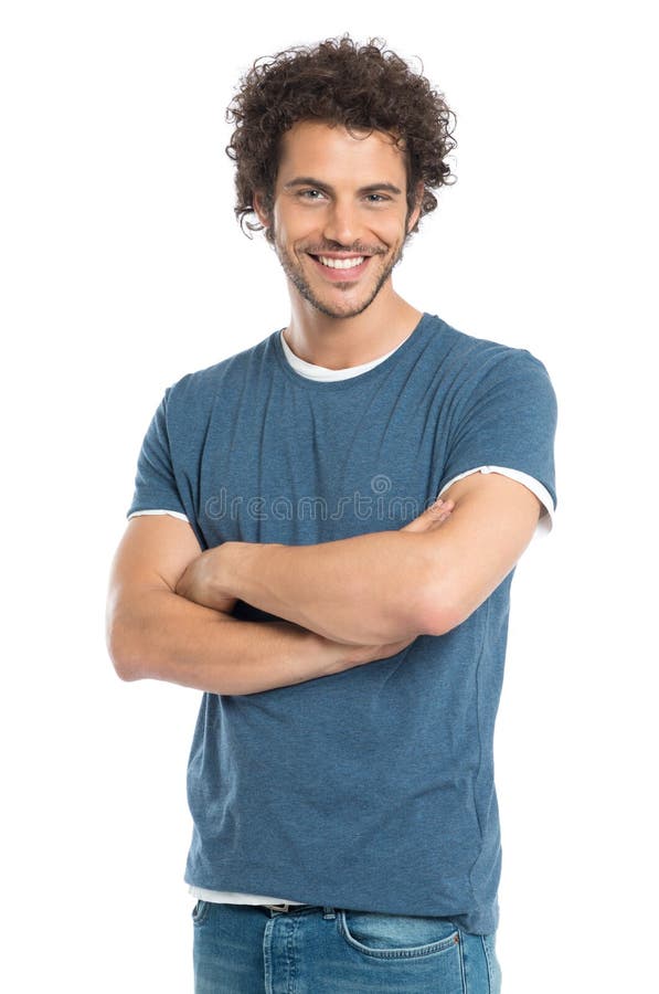 Retrato do homem novo feliz foto de stock royalty free Retrato do homem novo feliz foto de stock royalty free