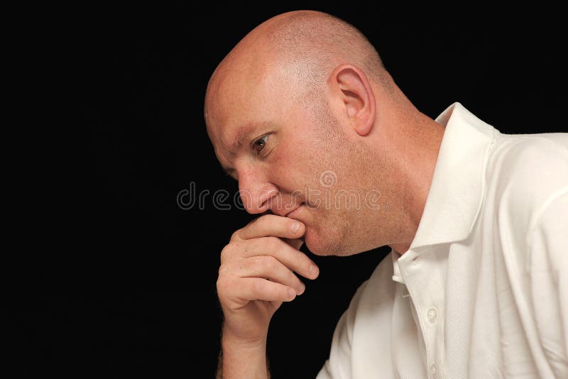 Perfil de um homem triste rosto crestfallen em preto fotos, imagens de ©  AntonioGuillemF #60545285